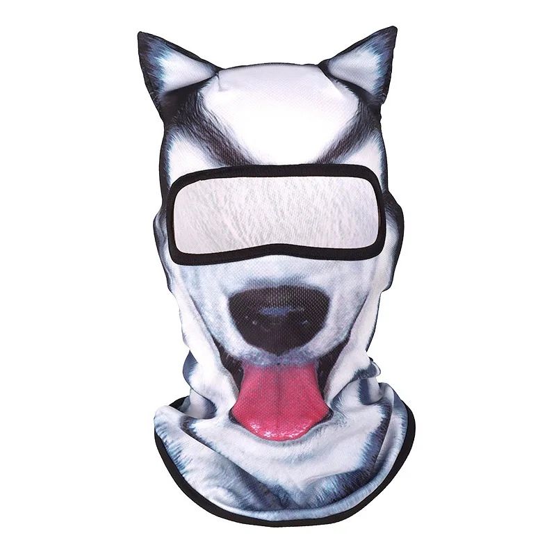 3D Cat Mask Dog Tiger Cosplay Balaclava Motorcycle Full Face Hood Mask Skiing Hat Helmet Cute Headgear Hat Halloween Party Masks