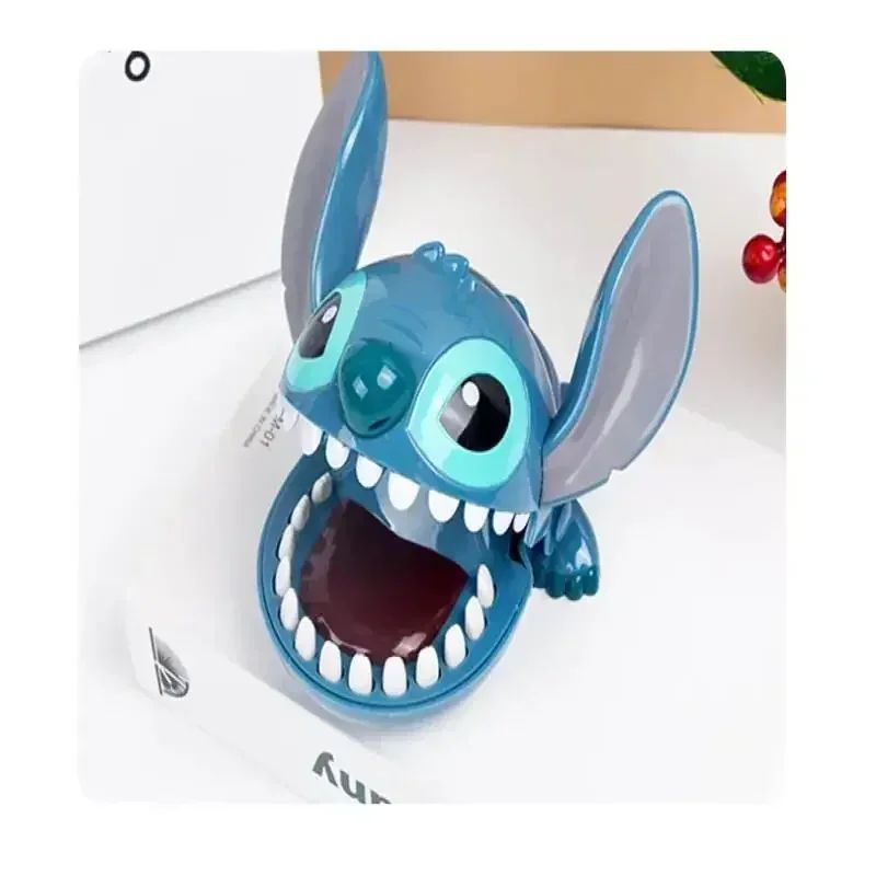 Disney Stitch Bite Finger Toy, Funny Push Teeth Dentist Game, Anime Model Figure for Kids Baby, Christmas Birthday Gifts