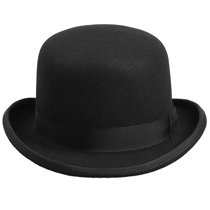 Men Women Felt Bowler Hat Classic Party Hats Lightweight Derby Fedora Hats Costume Accessories