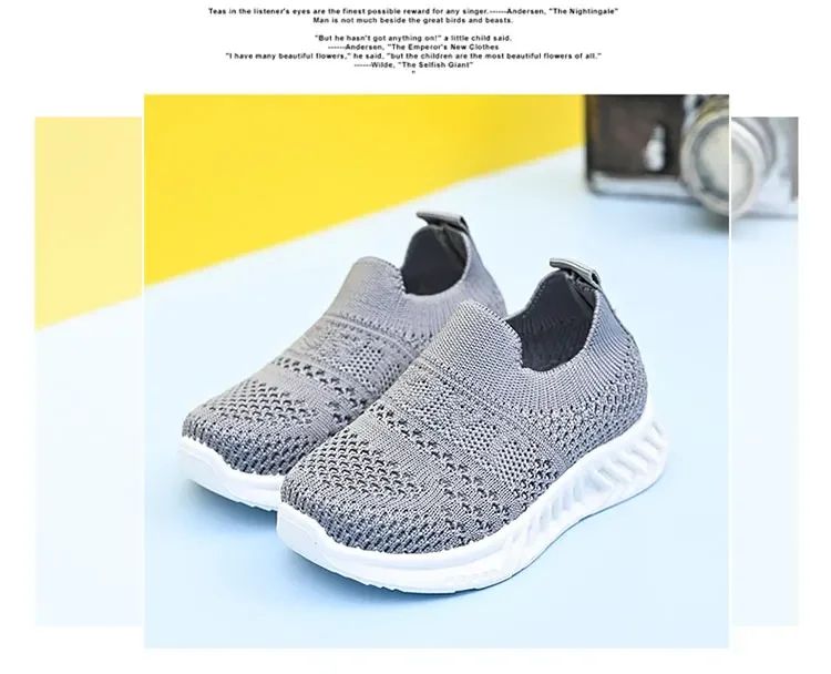 Baby Sneakers 2025 Fashion Children Flat Shoes Infant Kids Baby Girls Boys Solid Stretch Mesh Sport Running Sneakers Shoes