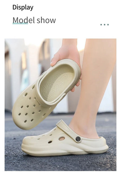 Mens Summer Beach Sandals Unisex Casual Garden Clogs Outdoor Wide Toe Cross Sandals for Ladies Non Slip House Shower Slippers