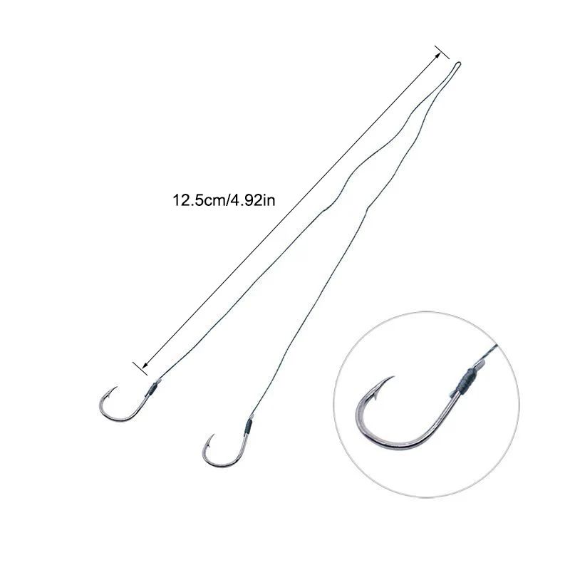 50 Anzóis Pequenos Com Linha PE 3#-8# Anzóis Pré-Amarrados String Hook Sub-linha para Pesca de Carpa