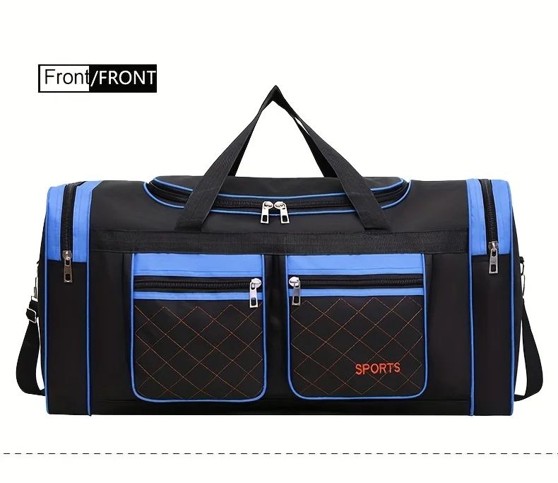 Men Nylon Travel Duffel Bag Large Capacity Handbag Portable Outdoor Carry Luggage Convenient Practical Male's Weekend Gym Bag