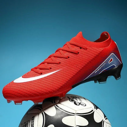 New Men Football Boots Cleats Long Spikes Outdoor Sport Soccer Shoes Adult Training Boys Non Slip Breathable Match Comfortable