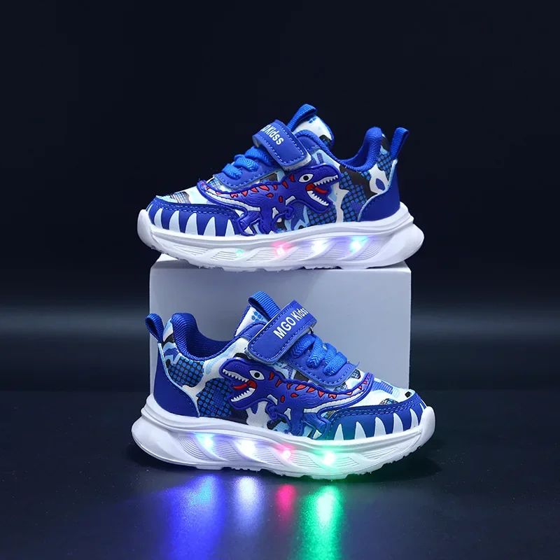 2025 New  Boys Led Lighted Shoes Fashion Children's Casual Sneakers Kids Luminous Shoes Sport Shoes Lighted Shoes