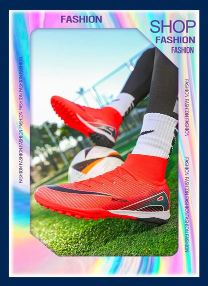 Men Soccer Shoes Society Professional Soccer Cleats Adult Fast Turf Training Football Shoes Outdoor Futsal Football Field Boots