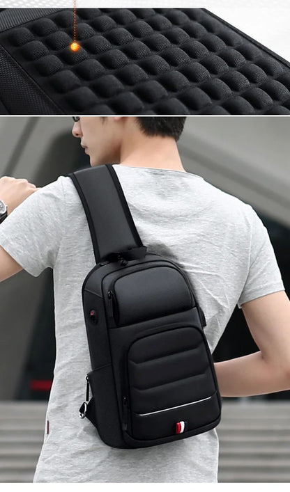 Designer Crossbody Bags for Fashion Shoulder Bags USB Charging Messenger Sling Bag Chest Bag Oxford Single Shoulder Strap Pack