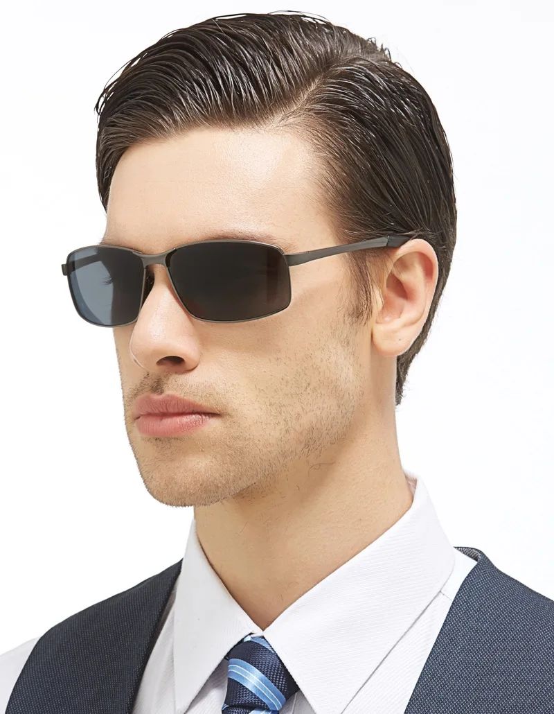 AORON Alloy Men Polarized Sunglasses Women Male Luxury UV400 Goggles Brand Design Metal Frame Glasses Driving