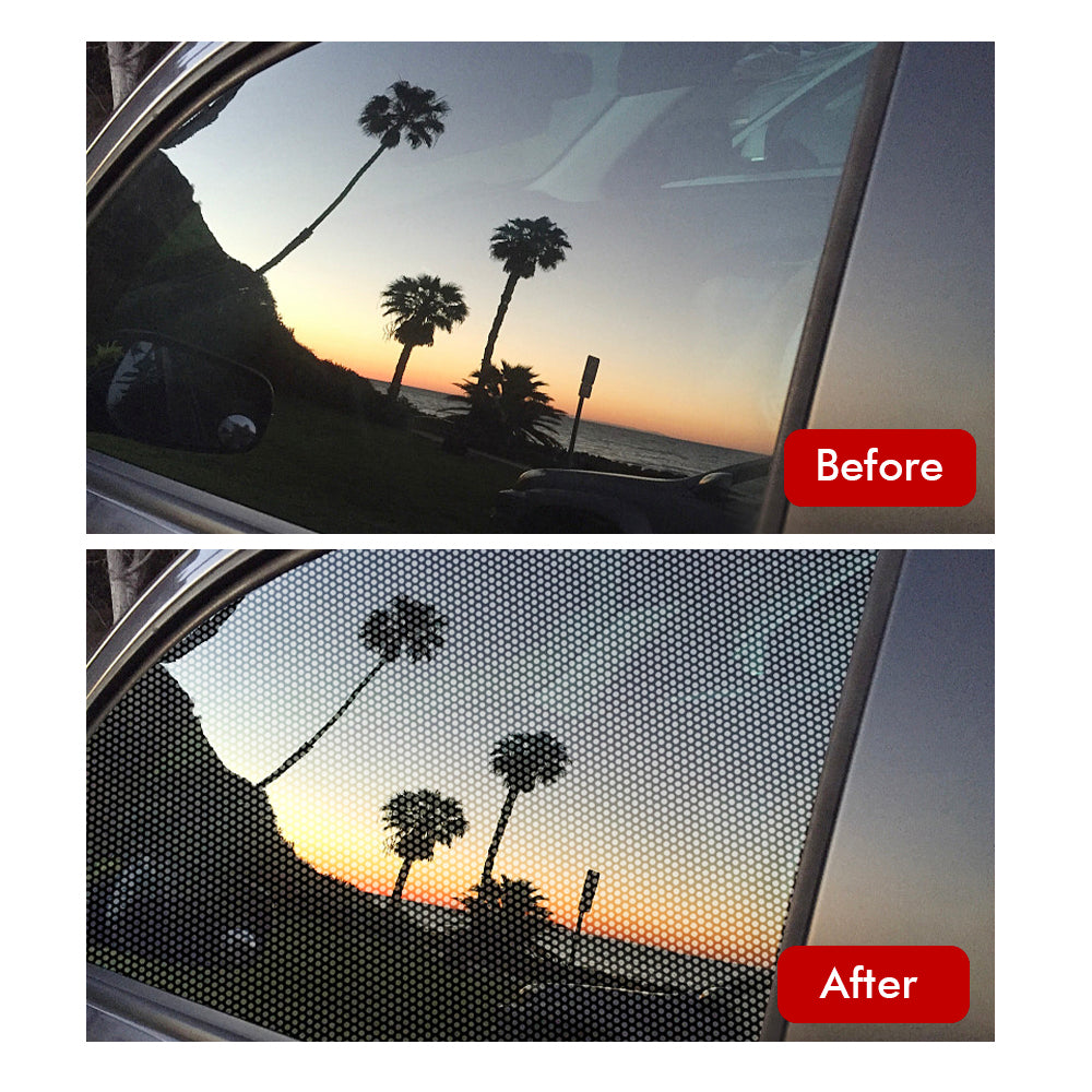 One Way Perforated Film  Self Adhesive Suitable for Cars Headlight Tint Perforated Black Vinyl Film Sticker Privacy Window Film