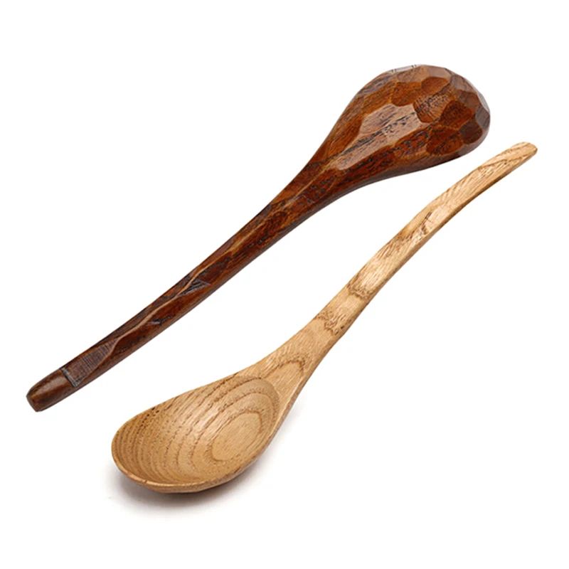 2 Colheres De Madeira Cabo Longo Ramen Sopa Colher Grande Estilo Japonês Crianças Arroz Sobremesa Cereal Colher De Jantar Madeira Utensílios De Cozinha