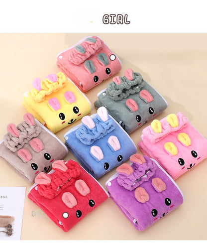 High-end Children's Suspender Skirt, Headband, Soft Towel Bathrobe, Absorbent, Wearable, Wrapable, Water-absorbent Quick-drying