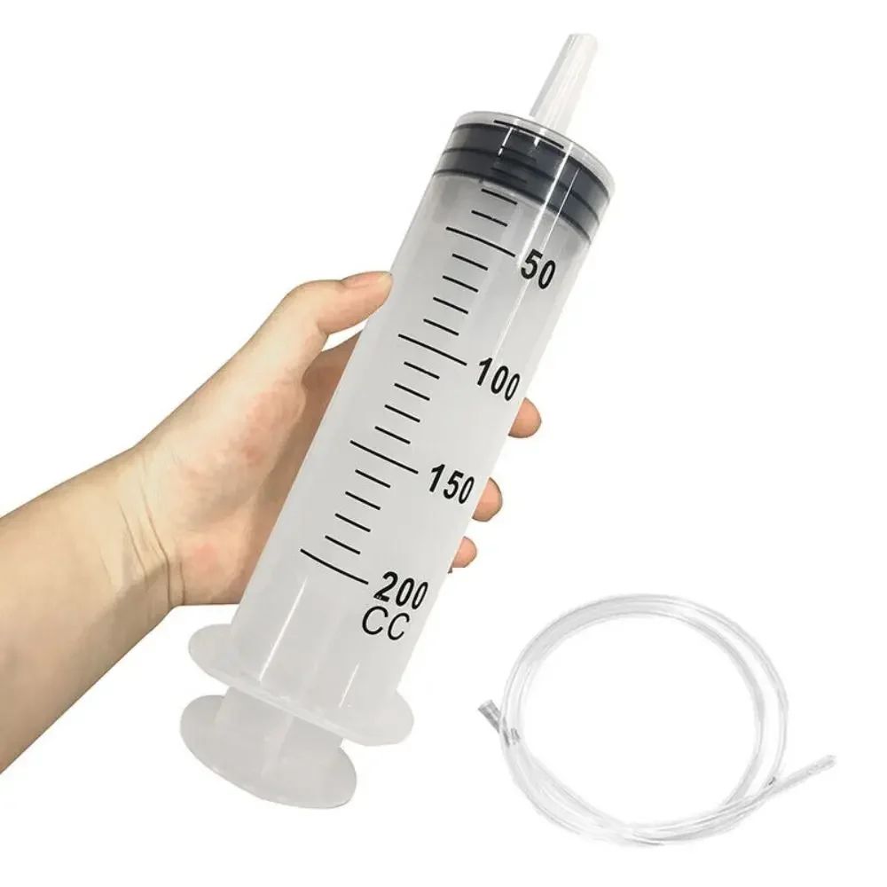 1 seringa de grande capacidade de 150ml-500ml, bomba reutilizável, medição, tubo de 1,3m, alimentação, tinta, seringa grande, nutrientes hidropônicos