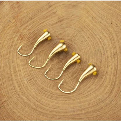 10 pçs/lote Anzol de Pesca de Aço Inoxidável Japão Farpado Gancho Virado Acessórios de Pesca Suprimentos Isca Carpa Latão Equipamento de Pesca