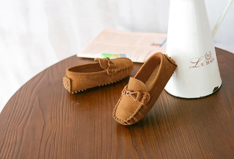 Children Loafers Shoes Boys Flat Sneakers Baby Kids Casual Shoes Toddler Girls Breathable Slip-on Shoes Soft Bottom Solid Color