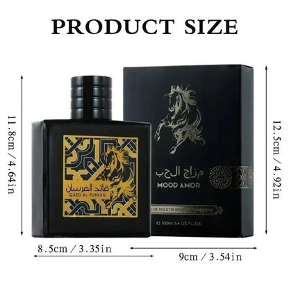 Perfume Árabe Masculino de Alta Qualidade para Homens Longa Duração Fragrância Leve Árabe Original Réplica Colônia Feromônios