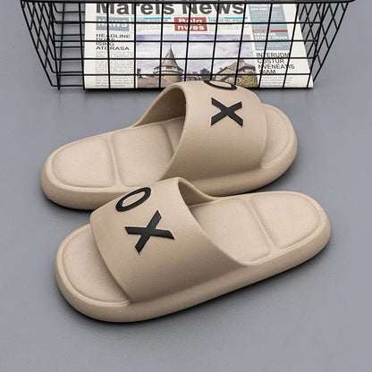 New Men slippers Non-Slip Slide Sandals Thick Soft Platform House Shoes Men Indoor Outdoor Shower Bathroom Slipper Casual Shoes