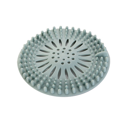Silicone Drain Hair Catcher with Suction Cup Shower Bathtub Drain Strainer Hair Filter Drain Sink Strainer Bathroom Accessories