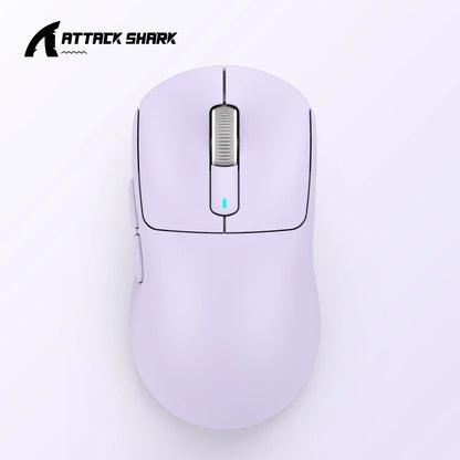 Mouse Gamer X3 PixArt PAW3395 Bluetooth 2.4G Tri-Mode, 26000dpi, 650IPS, 49g Leve com Macro