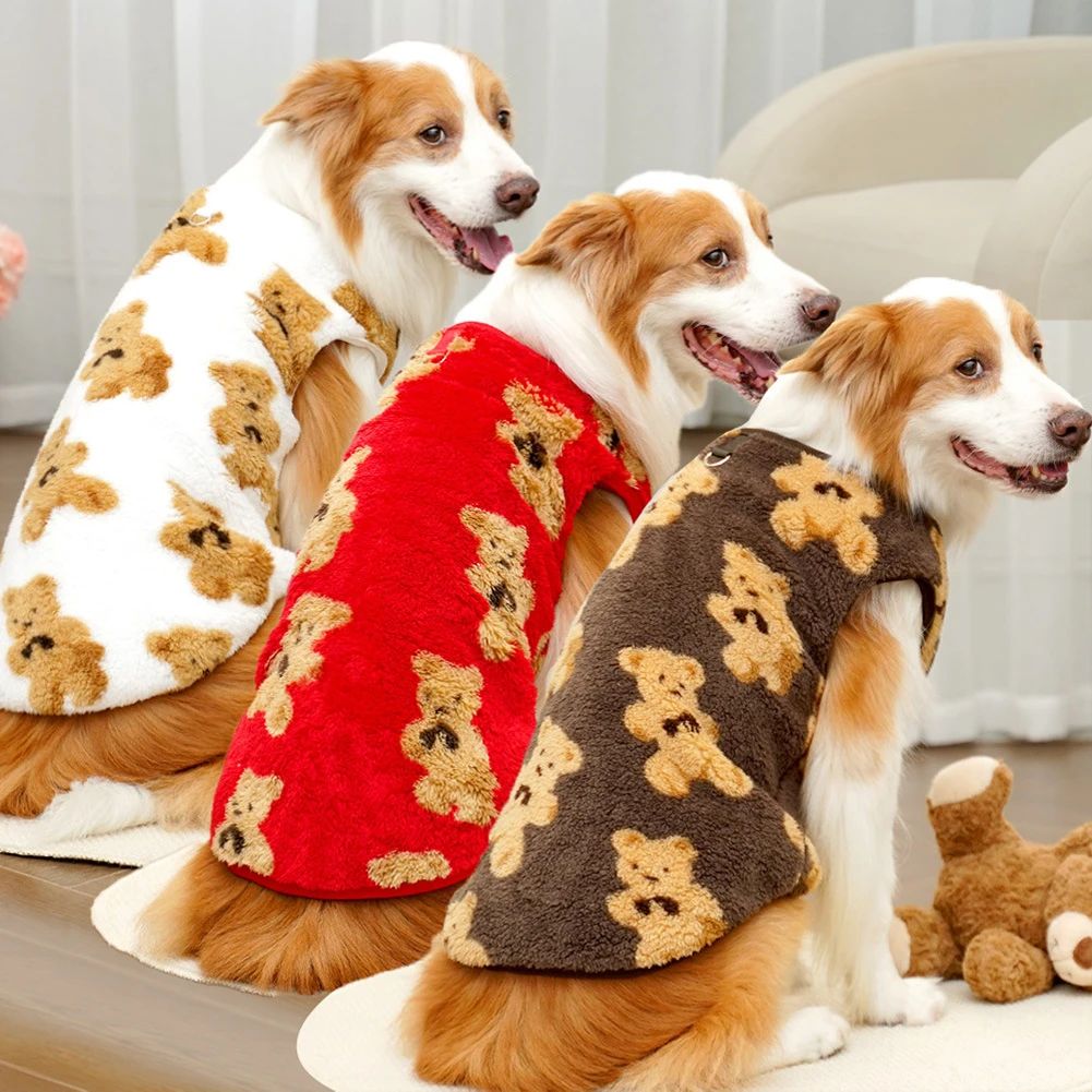 Roupa de Cachorro Quente Outono Inverno para Cães Pequenos Gatos Ao Ar Livre Macio Casaco de Lã Confortável Colete Traje para Cães de Médio Grande Porte