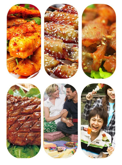 Outdoor Stainless Steel Charcoal Grill Large Size Barbecue Tool Portable Free Installation Handle Folding BBQ Cooking