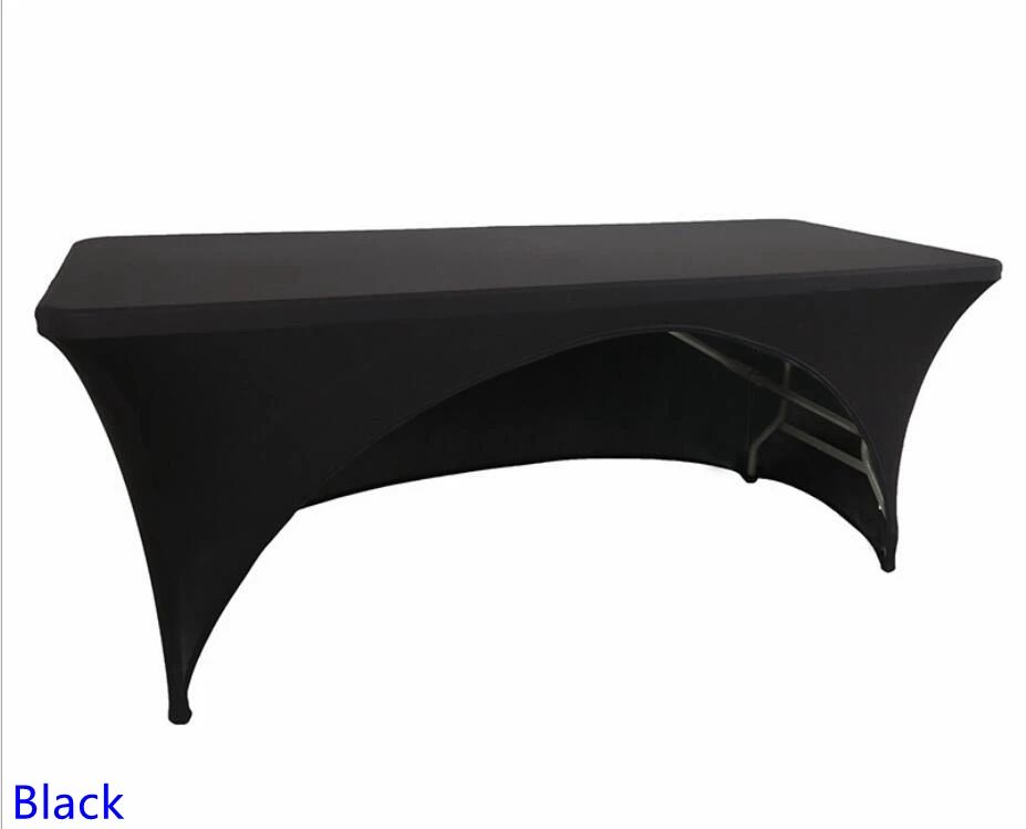 Wedding Spandex Table Cloth Cover Rectangular One Side Open Hotel Banquet Birthday Party Show Decoration Nice Look Design
