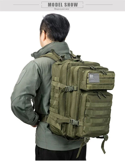 Mochila Tática 45L Grande Capacidade Mochila Militar 3 Dias Fitness Caminhada Bolsa de Acampamento Equipamentos de Caminhada Mochilas