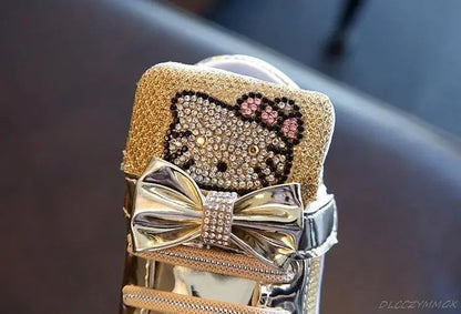 New Disney Children Luminous Shoes Boys Girls Hello Kitty Shoes Flashing Lights Fashion Sneakers Toddler Little Kid LED Sneakers