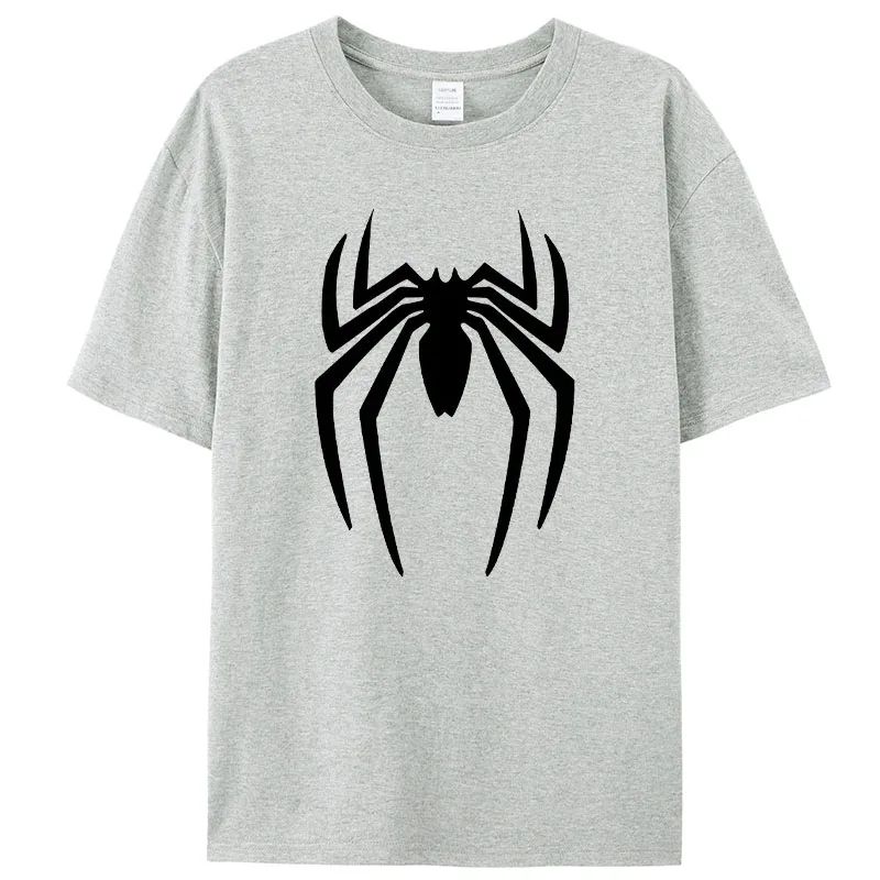Summer Spider Men's T-Shirt Short Sleeve Sport Cartoon Hero Tops Tees Oversized Streetwear Casual T Shirts Designer Men Clothing
