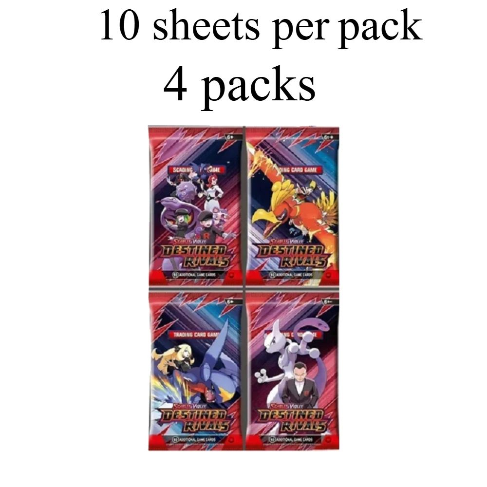 Novos jogos 4-36Pacote de Cartas Pokémon em Inglês Caixa de Booster Black Bolt White Flare Cartas de Batalha Pokémon Troca de Jogo Presente