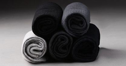 10 Pair Men's Bamboo Fiber Socks Harajuku Retro Breathable Business Man Socks Black Long Sock Deodorant Gift Set Size 39-46