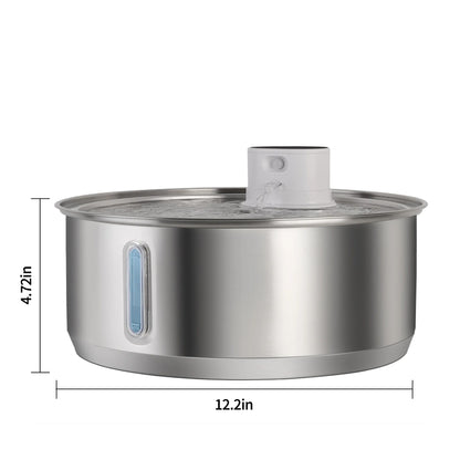 Bebedouro Automático Petavista 8L Aço Inoxidável para Cães 5000mAh Bebedouro Sem Fio para Pets Bateria e Sensor Dispensador 2 em 1 para Cães