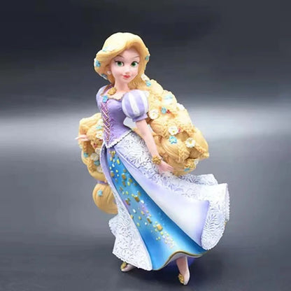 20cm Disney Frozen Rapunzel Jasmine Snow White Figure Toy Resin Ornaments Doll Gift Room Decoration Anime Action Model Kids Gift