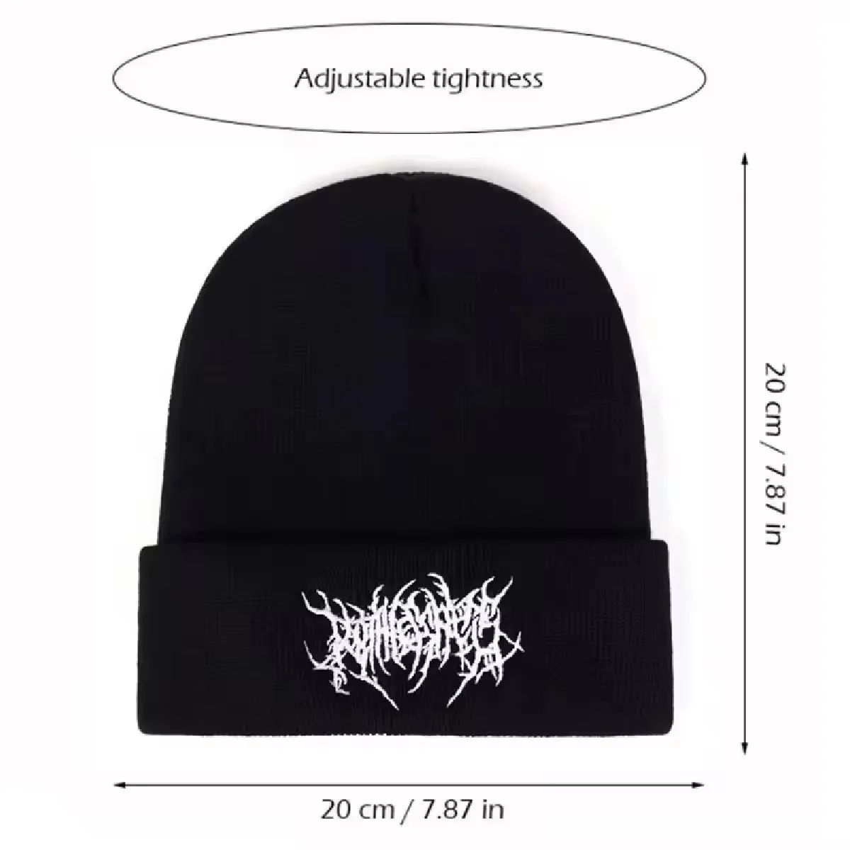 Toucas de Inverno Quentes para Mulheres e Homens, Chapéus de Malha Estilo Gótico Punk de Rua, Bonés de Malha 100% Algodão, Moda, Mantenha-se Aquecido, Toucas e Gorros