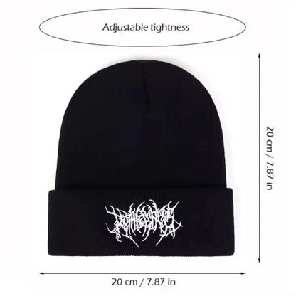 Toucas de Inverno Quentes para Mulheres e Homens, Chapéus de Malha Estilo Gótico Punk de Rua, Bonés de Malha 100% Algodão, Moda, Mantenha-se Aquecido, Toucas e Gorros