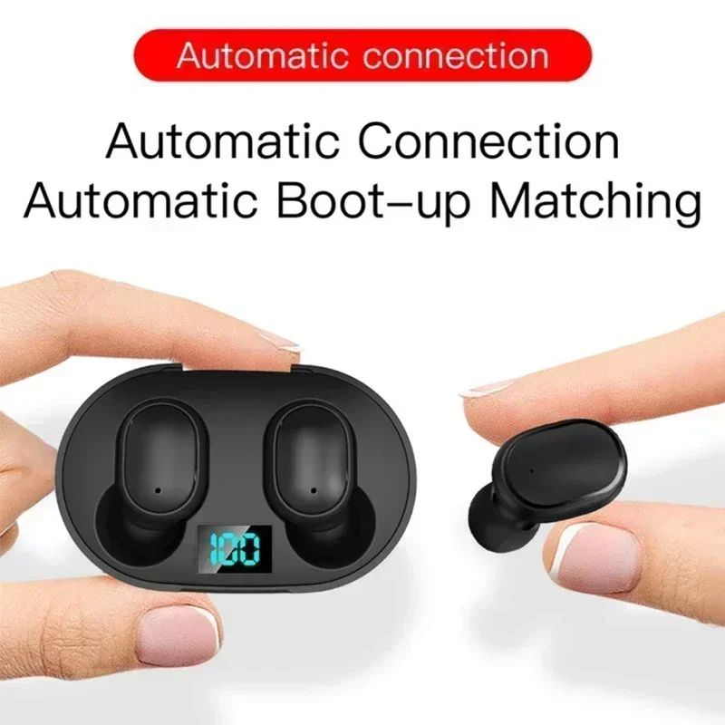 Fone de Ouvido Bluetooth Sem Fio E6S TWS Fone de Ouvido Bluetooth Sem Fio Fones de Ouvido Sem Fio com Cancelamento de Ruído com Microfone