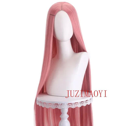 40 Polegadas 24 Estilos Peruca Cosplay Longa Lisa Divisão Central Loiro Rosa Vermelho Roxo Perucas de Cabelo Sintético Resistentes ao Calor