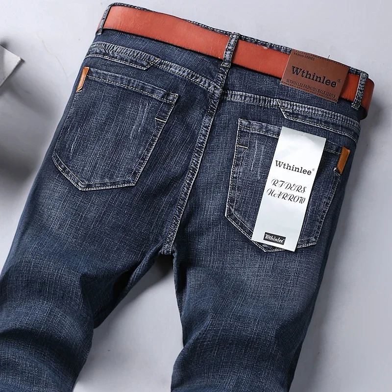 Mens High Quality Jeans Fashion Straight Denim Pants Men Classic Casual Jeans Male Plus Size Denim Trousers Ripped Jeans 28-40