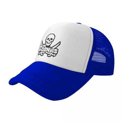 Bonés de Beisebol The Goonies Fashion Sun Caps Chapéu Caveira e Ossos Cruzados Bonés de Sol Respiráveis Bonés Snapback Atacado Novo Boné Trucker