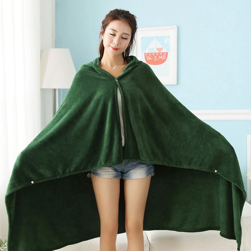 Attack on Titan Hoodie Cloak Anime Shingeki No Kyojin Pajamas Blanket Cloak Levi Cosplay Flannel Shawl Blanket Comfy Homewear