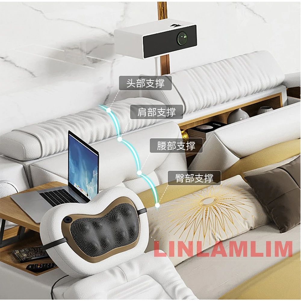 MINGDIBAO Modern MULTIFUNCTIONAL Tech SMART BED 2 People | FUTURISTIC FURNITURE | Ultimate Massage Tatami Genuine Leather Beds