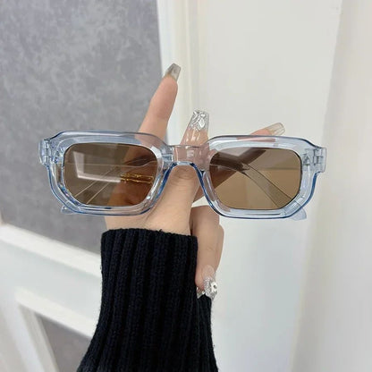 Luxurious Rectangle Sunglasses Women Men Fashion Brand Designer Casual Sun Glasses Female Male Plastic Outdoor Eyewear