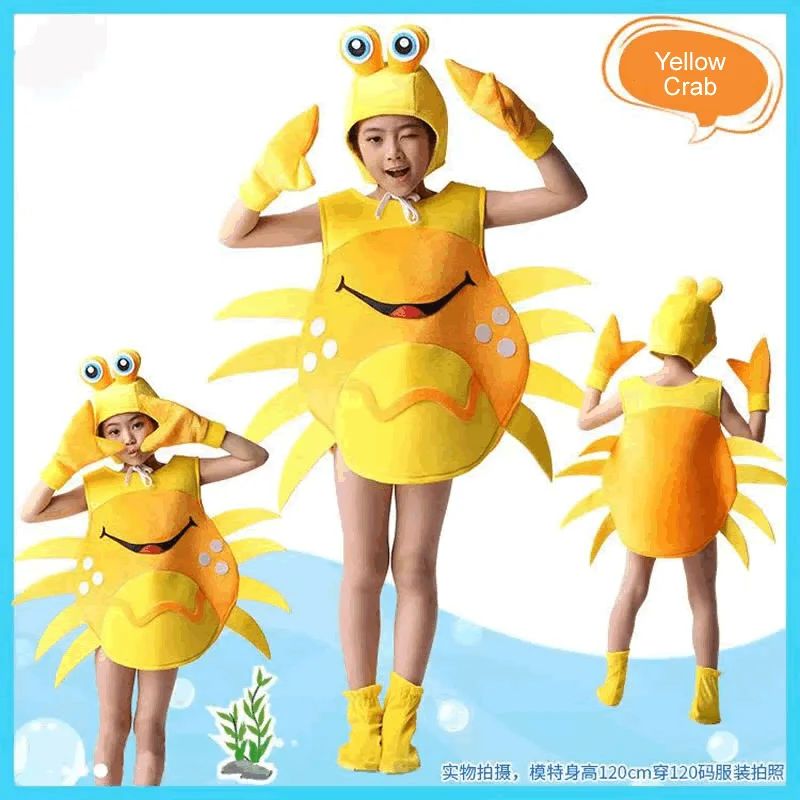 Sea Turtle Cosplay Costume Children‘s Marine animals Performance Clothing Set Hat Clothes Shoe Kids Anime Octopus Shark Dolphin