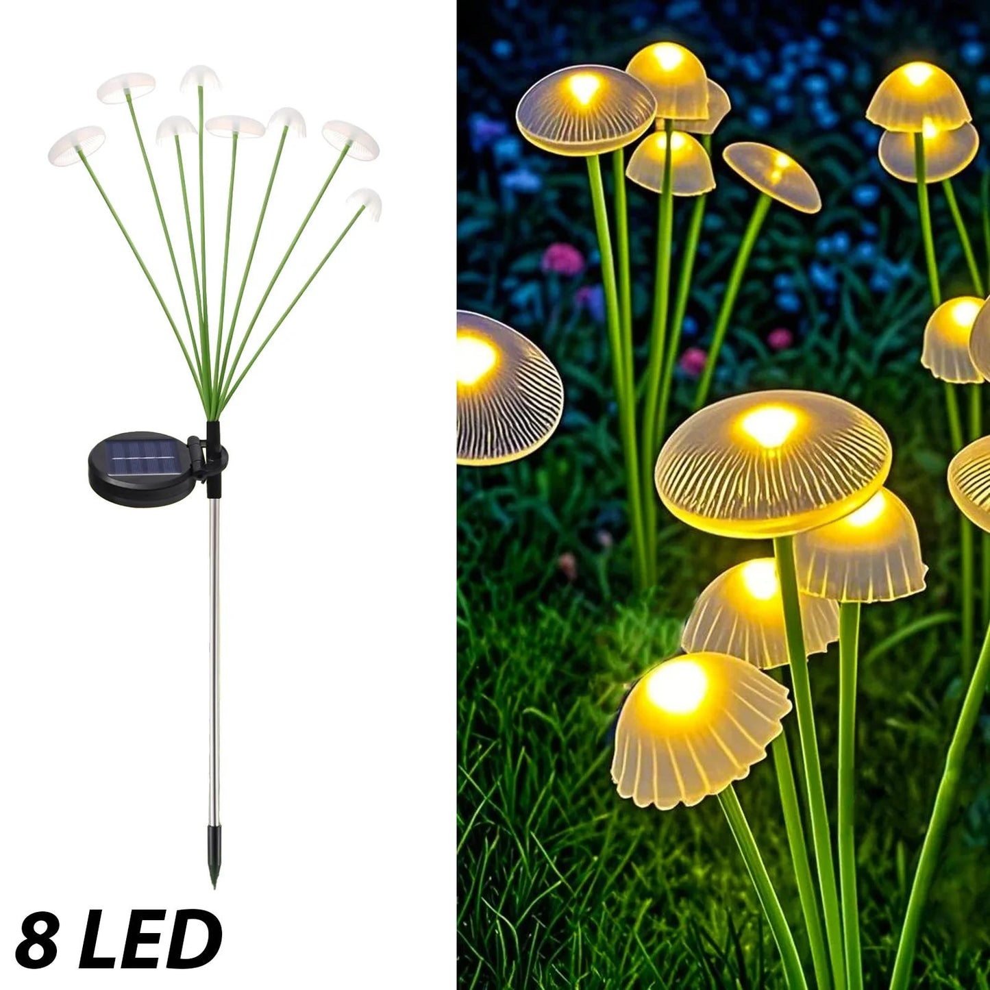 Solar Lights Outdoor LED Solar Mushroom Lawn Lights Waterproof Party Yard Patio Pathway Jellyfish Lamp for Garden Decoration