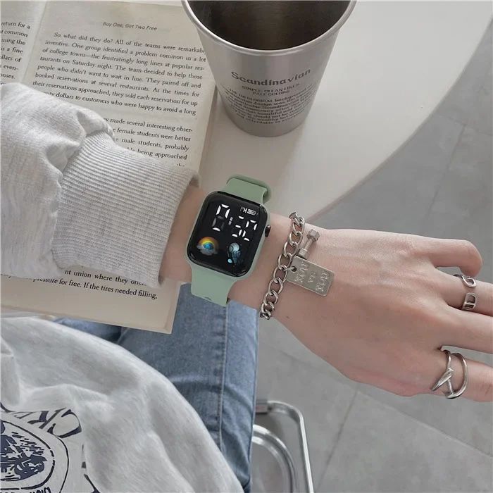 New LED Sports Watches Digital Watch for Men Women Wristwatches Casual Silicone Montre Femme Relojs Para Mujer (No Bracelet)