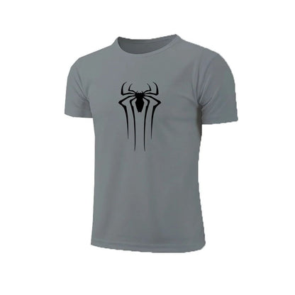 Men's Summer Casual Comfortable Spider print Man T-Shirt Sports Gym Sportswear Quick-Drying Breathable T Shirt