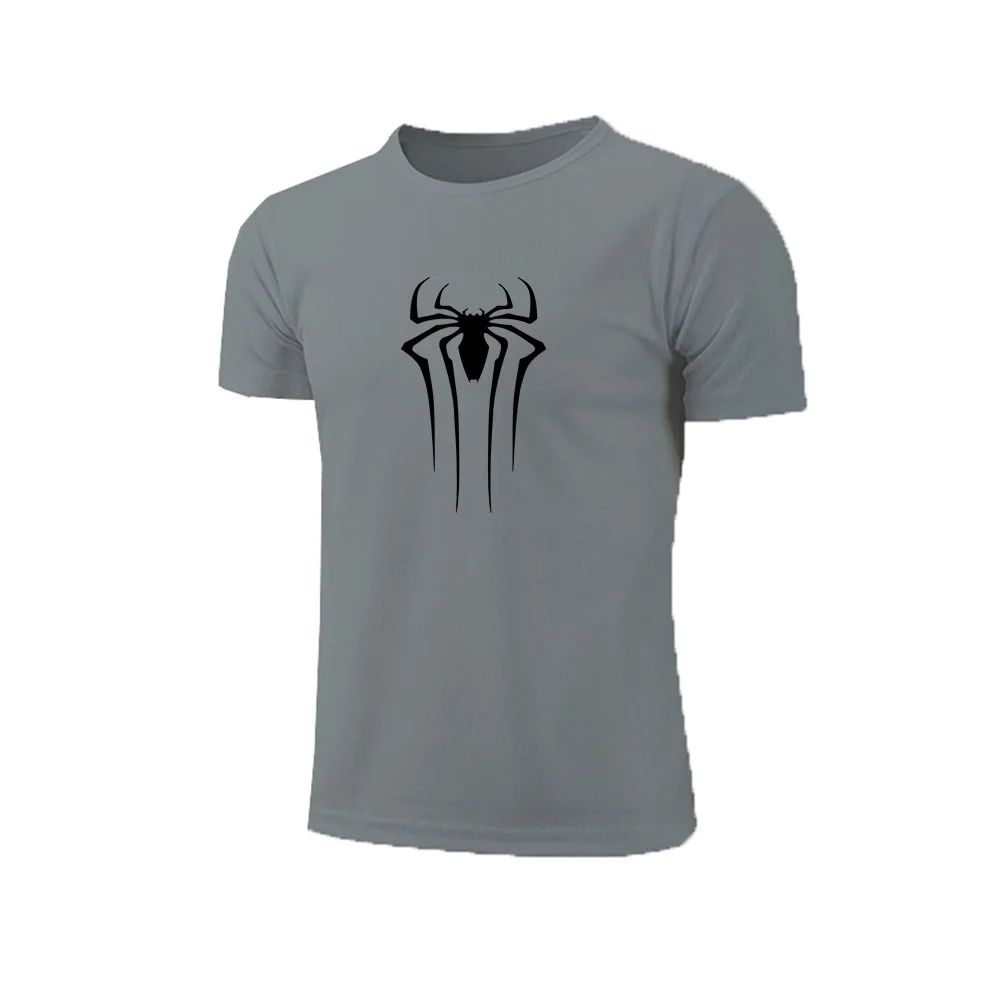 Men's Summer Casual Comfortable Spider print Man T-Shirt Sports Gym Sportswear Quick-Drying Breathable T Shirt