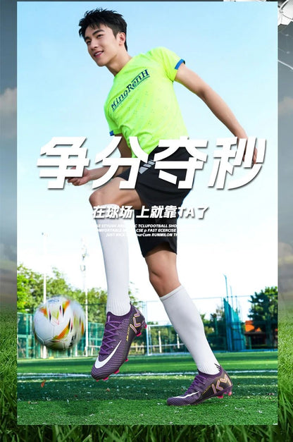 New Men Women Football Field Boots Studded Comfortable Unisex Soccer Shoes Cleats Ultralight Professional Sneakers Comfortable