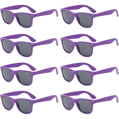 1/8pcs Neon Colors Party Sunglasses Black Studs Retro Unisex Rainbow Street Shot Gift Wedding Favors for Guests