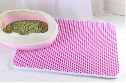 Tapete Higiênico Para Gatos Com Brinde Camada Dupla Impermeável Caixa De Areia Para Animais De Estimação Tapete Antiderrapante Almofada Lavável Produtos Para Camas De Gato Almofada Limpa