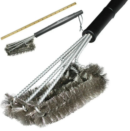 Grill Cleaning Brush BBQ Tool Grill Brush 3 Stainless Steel Brushes In 1 Cleanin Bbq Accessories Best Cleaner Barbecue bbq